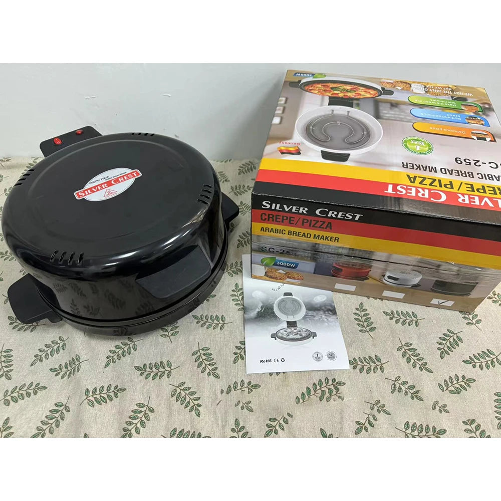 Electric Pizza Maker, Portable Electric Toaster, Stainless Steel Oven, Non-Stick Handle Cold Touch Handle, Toast Steak Bread