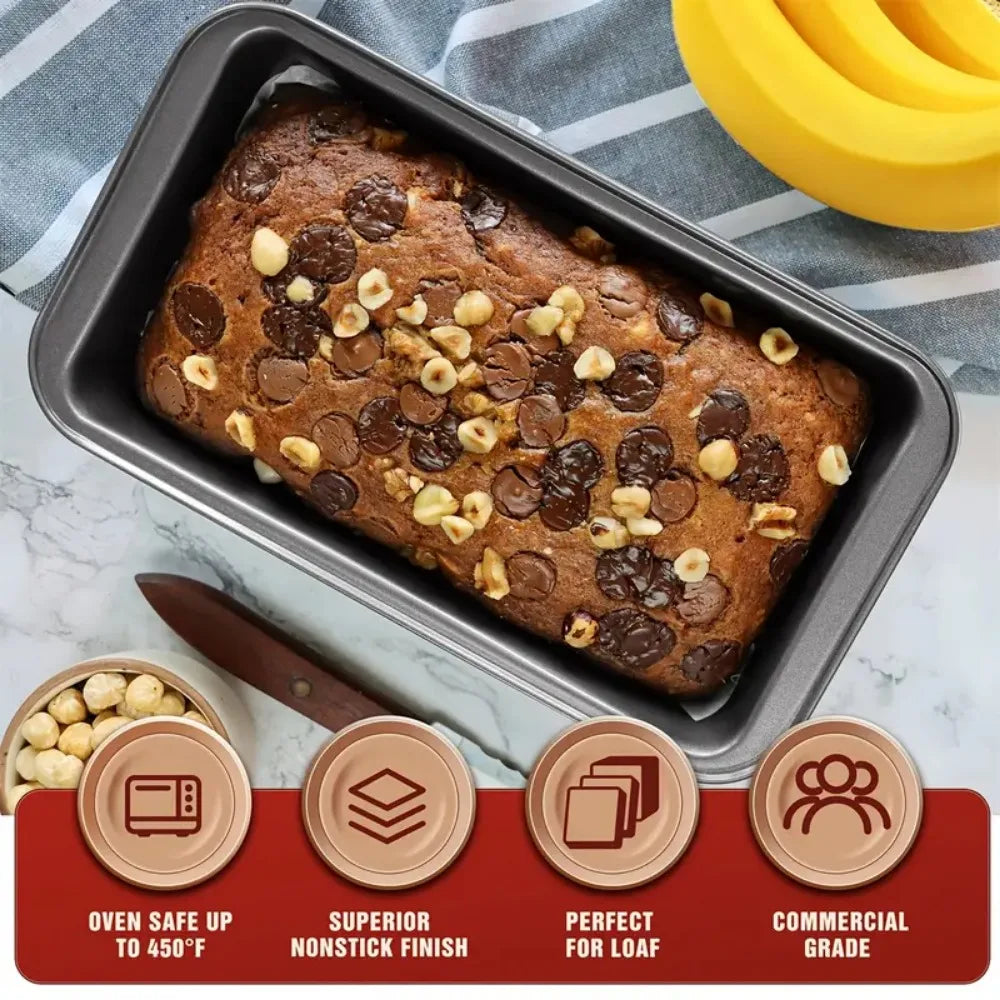 450G Loaf Pan Non-Stick Heat resistant Carbon Steel Toast Bread Mold for Homemade DIY Baking Bread Cake Brownies Mini Toast Box