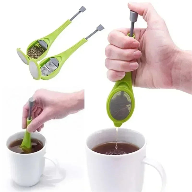 Tea Strainer Coffee Filter Manual Press Household Silicone Tea Filter Kitchen Tools Food Grade Tea Brewing Filtering Accessories