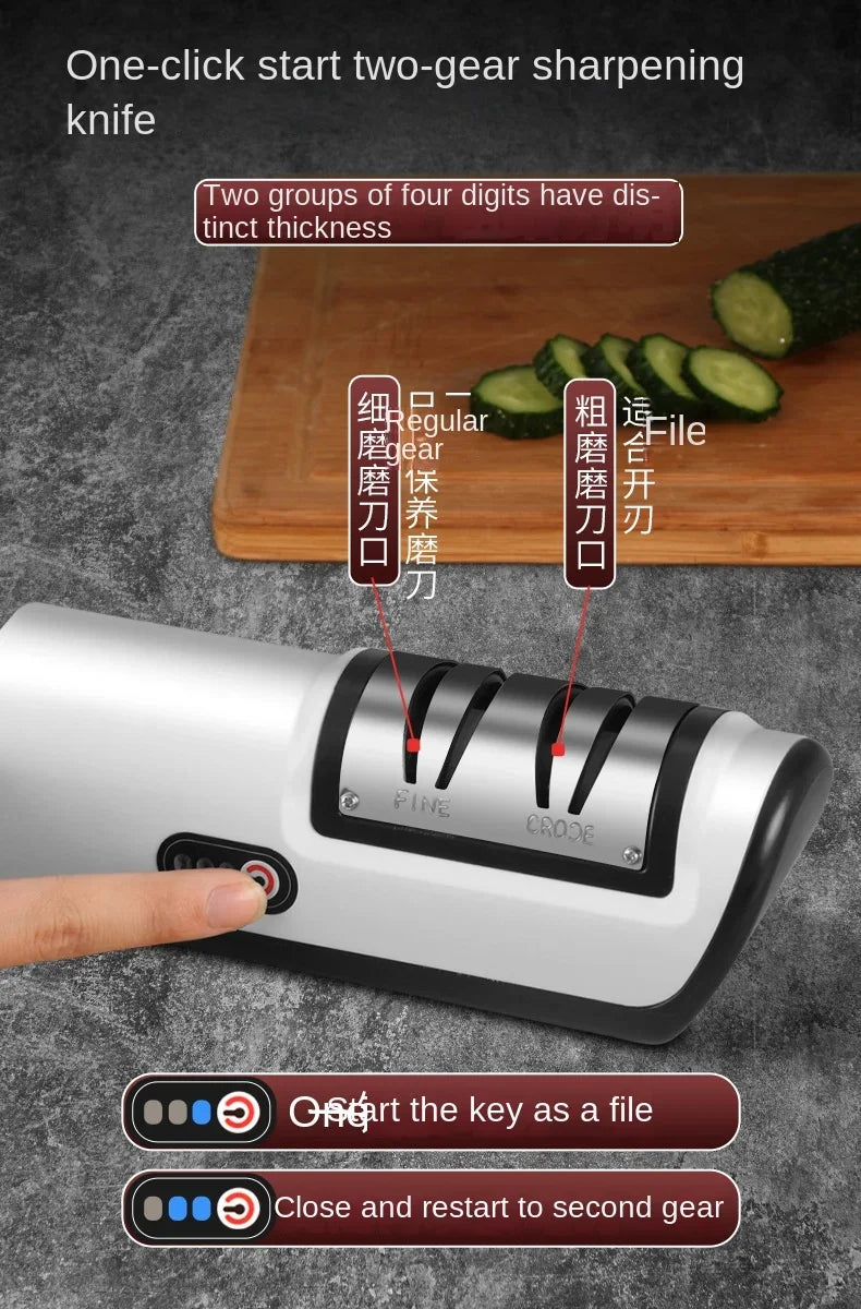 Kitchen Electric Knife Sharpener Multifunctional Automatic Professional 4 Gears Electric Knife Sharpener Kitchen Accessories