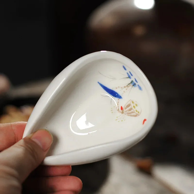 coffee and tea tools ceramic tea scoops ceramic accessories chinese kung fu tea set