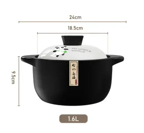 3.3L Stew Pot Casserole Ceramic Saucepan High Temperature Resistant Cooking Pan Gas Electric Stove Cooker for Kitchen Crock Pots