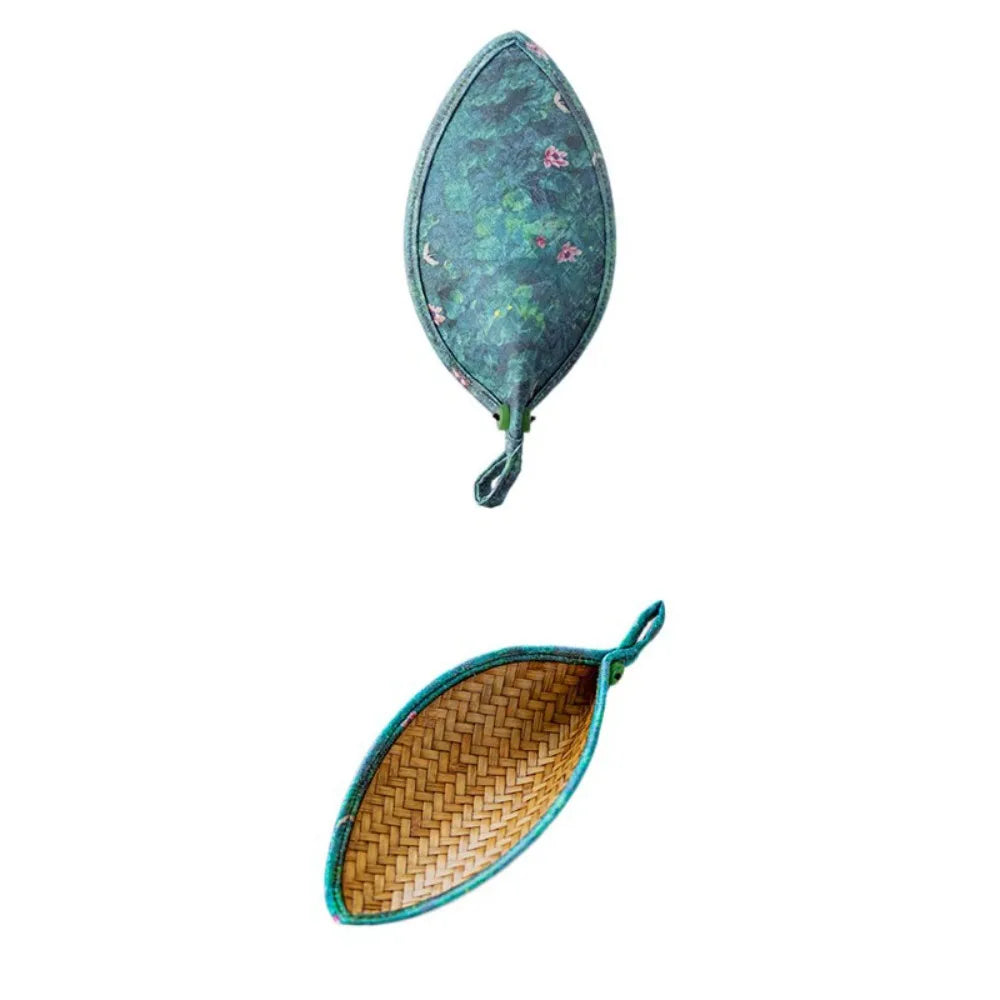 Tea Scoop Coffee Beans Dose Trays Bamboo Woven Cloud Yarn Bean Shovel Scoops Measure Tea Separator Vessel Espresso Kitchen Tools