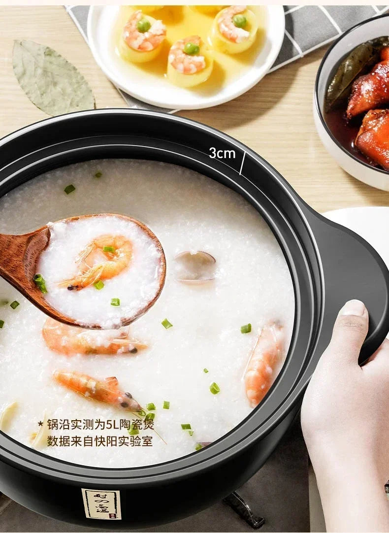 3.3L Stew Pot Casserole Ceramic Saucepan High Temperature Resistant Cooking Pan Gas Electric Stove Cooker for Kitchen Crock Pots