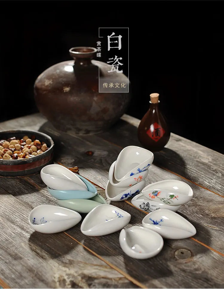 coffee and tea tools ceramic tea scoops ceramic accessories chinese kung fu tea set